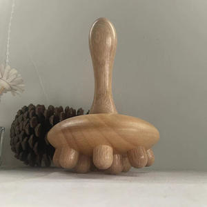 Хит продаж, 2025 Грибная чашка, контурный ролик для тела, лимфатическая дренажная терапия Gua Sha, деревянный триггерный массажер - Product Image 5