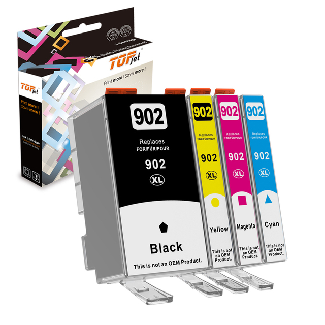Topjet H902XL H902 906 906XL 902 902XL Compatible Inkjet Ink Cartridge for HP OfficeJet Pro 6954 6960 6962 6968 6975 6978