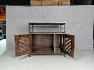 犬用クレート家具ケネル屋内木製長方形ダブルドア大型犬用ケージ滑り止め付き引き出し式トレイ手洗い可能 - Product Image 2