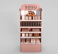 Présentoir de sol personnalisé pour produits de beauté, soins de la peau et cosmétiques, présentoir de maquillage pour magasin de détail