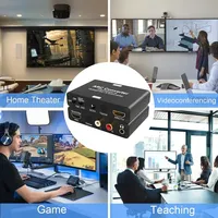 Extracteur audio 192 kHz ARC, convertisseur numérique-analogique (DAC) avec retour audio, SPDIF optique, audio stéréo 3,5 mm L/R pour barre de son et haut-parleur