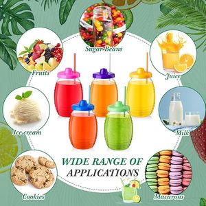 Aguas frescas nhựa vitrolero uống container truyền thống vitroleros <span class=keywords><strong>mini</strong></span> nhựa thùng với rơm và nắp kẹo xô - Product Image 4