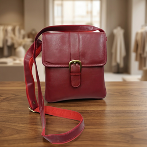 Bolso de Hombro Cruzado de Cuero Genuino, Suave, Duradero, Impermeable, con Cierre de Cremallera, Ligero, de Gran Capacidad, para el Día de San Valentín - Product Image 1