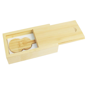 Năng lực thực sự Guitar hình bằng gỗ USB với hộp 2.0 3.0 8GB 16GB 32GB 64GB Pendrive cá nhân logo gỗ bộ nhớ USB Flash - Product Image 5