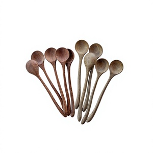BLUE LOTUS <b>Wooden</b> Tea Spoons 5.8 Inch Reusable Eco-Friendly Vintage Style Leak-Proof Dishwasher Safe Tableware for Afternoon Tea - Product Image 1