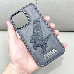 Fundas de Lujo para Teléfono Móvil con Forro de Cuero PU, Diseño de Animales y Logotipo Metálico, para <span class=keywords><strong>iPhone</strong></span> 16 Pro Max, 15, 14, <span class=keywords><strong>13</strong></span> Plus, 12, 11 - Product Image 3