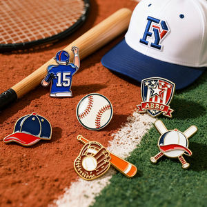 Pin bisbol kustom Enamel lembut lencana olahraga tim Logo pemain topi sarung tangan kelelawar bros Souvenir <span class=keywords><strong>promo</strong></span> AS barang dagangan acara Jepang - Product Image 4