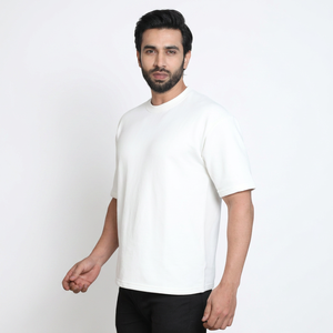 Camiseta Extra Grande de Algodón Ligero de Lujo para Hombre, Camiseta Blanca de Alta Calidad con Logotipo Personalizado para una Comodidad con Estilo - Product Image 1