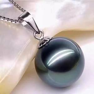 Pendentif et collier en argent pur S925 avec jade Guazi tête de jade 6-13mm rond ellipse DIY perle petits accessoires - Product Image 1