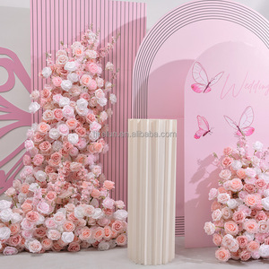 GJ-FRB005 ดีไซน์ใหม่ ขายส่ง ซุ้มดอกไม้สีชมพูสำหรับงานแต่งงาน ฉากหลังจัดดอกไม้ ดอกยิปโซฟิลลา ผ้าปูโต๊ะ - Product Image 2