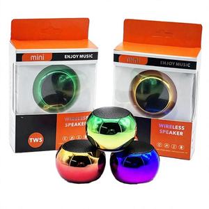 ลำโพงไร้สายขนาดเล็ก ลำโพงทรงกลมเคลือบโลหะ ไฟ RGB LED เสียงพกพาสำหรับใช้งานกับโทรศัพท์มือถือกลางแจ้ง - Product Image 4