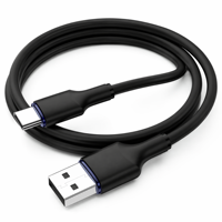 Câble USB-C 100W Super Rapide 5A en TPE, Longueur 2M, pour iOS et Ordinateur, Design Audacieux