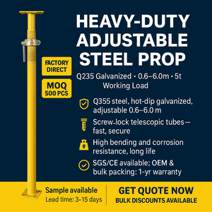 Attrezzo Industriale per Edilizia <span class=keywords><strong>con</strong></span> Puntello e Martinetto, Progettato per Prestazioni di Sollevamento Affidabili per Lavori Strutturali <span class=keywords><strong>Edili</strong></span> - Product Image 3