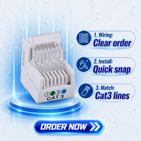 Connecteur modulaire RJ11 RJ14 8P8C à 8 broches pour câble téléphonique