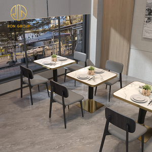 China Luxury White <strong>Marble</strong> Commercial Cafe Restaurant Furniture Set Comfortable Hotel Bench Booth Seating <strong>Table</strong> <strong>Chair</strong> Modern - Product Image 5
