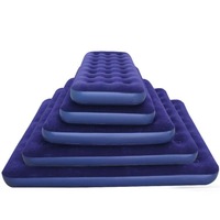 Lit d'air gonflable portable et pliable en PVC floqué avec pompe électrique intégrée et sac de rangement pour usage domestique, hôtelier et quotidien