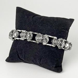 <b>Mens</b> Stainless Steel Cuban Link Bracelet Heavy Duty Black Oxidized Retro Gothic Punk Biker Style Jewelry Adjustable for <b>Men</b> - Product Image 6