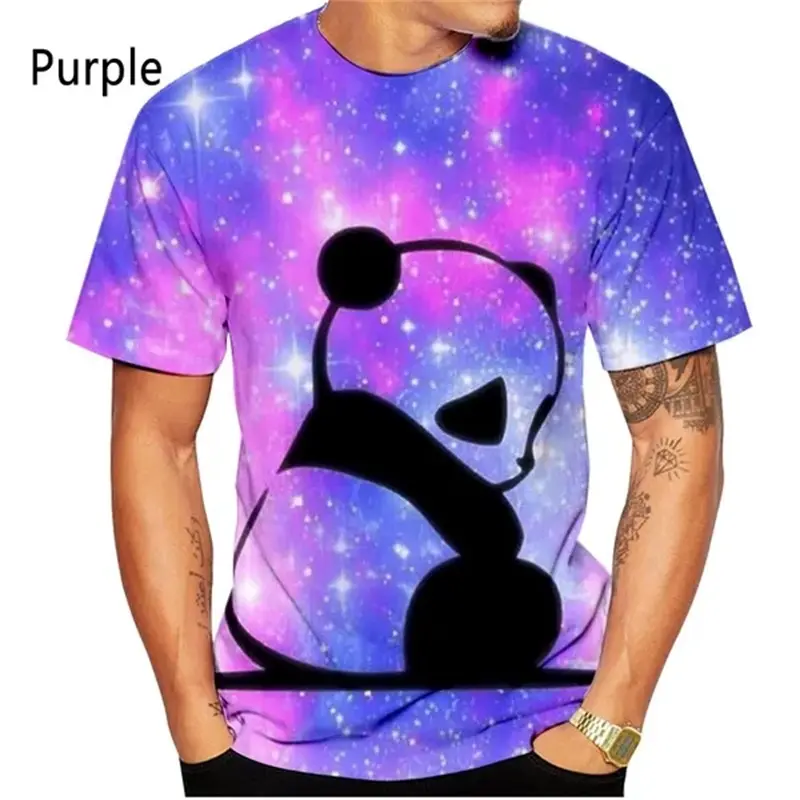 3D-print Schattige Panda Grafische T-Shirt Voor Mannen Dames Mode Casual Korte Mouwen Grappig T-Shirt Tops Oversized Heren Streetwear T-Shirts