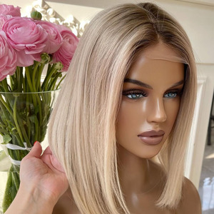 Parrucche di colore <span class=keywords><strong>biondo</strong></span> in pizzo completo <span class=keywords><strong>capelli</strong></span> umani con 4x4 Base di seta 100% cuticola allineati <span class=keywords><strong>capelli</strong></span> vergini parrucche senza colla per donna - Product Image 3