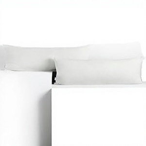 Juego de 2 Fundas de Almohada Rectangulares DecoKing, 40x200cm, Jersey 100% Algodón Peinado, con Cierre, Blanco Ámbar, para Hogar y Hotel - Product Image 4