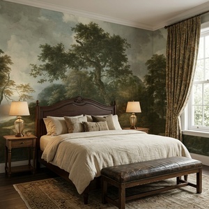 Papier peint <span class=keywords><strong>mural</strong></span> imperméable personnalisé, décoration murale pour la maison, paysage de forêt vintage, peinture à l'huile, papier peint <span class=keywords><strong>mural</strong></span> - Product Image 1
