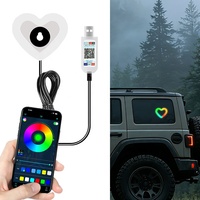 Nouvelle lumière ambiante LED pour pare-brise de voiture Thhowie, bande lumineuse néon, lampe d'ambiance décorative pour vitre arrière, premium 12V, éclat lumineux