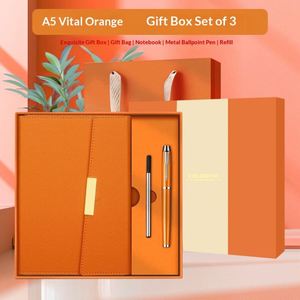 Custom Exquisite Modern Business Corporate Promotional Gift Set <b>Box</b> Customized Logo PU Leather Notebook <b>Pen</b> UV Printing Custom - Product Image 5