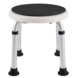 Four Leg Stable Anti-tip Compact Portable Rotating Aluminum Shower <b>Stool</b> for Home & Nursing <b>Bathroom</b> - Product Image 2