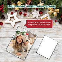 8x12 pouces fait à la main en vrac Sublimation ardoise cadre Photo blancs personnalisé pierre de roche Photo Plaques Photos processus de sublimation