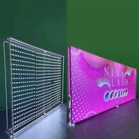 Mur d'arrière-plan personnalisé pour stand portable, éclairage LED intégré, design de luxe pour salon professionnel et exposition