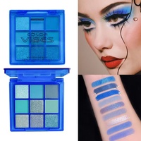 Palette de fards à paupières chromés effet caméléon, 9 couleurs, haute qualité, longue tenue, vente en gros