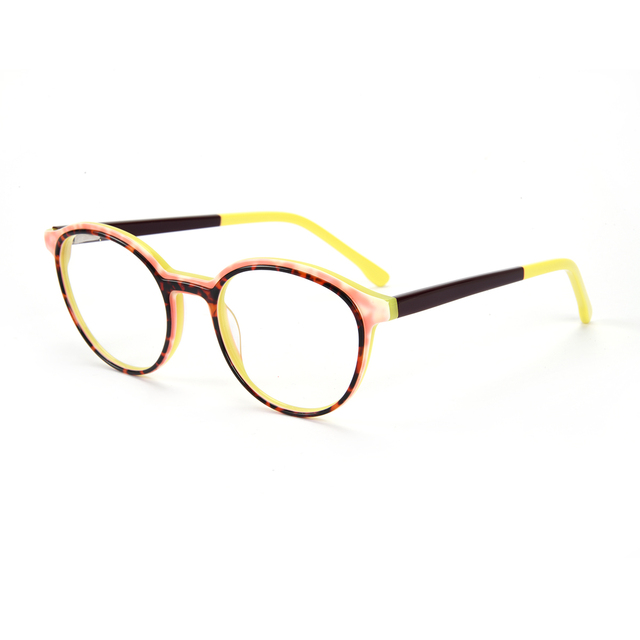 New High-grade Classics Round Acetate Glasses Frames Men Light Eyewear Frame Luxury Glasses Man Acetate Optical Frames