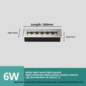 Ngoài trời không thấm nước <span class=keywords><strong>LED</strong></span> Strip ánh sáng mặt đất IP65 cảnh quan vuông lối đi tầng ánh sáng nhúng tường Spotlight - Product Image 6