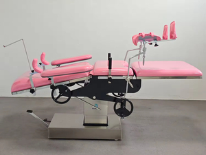 出産テーブル婦人科チェア医療ステンレス鋼ピンク経済マニュアル手術用ベッド - Product Image 6