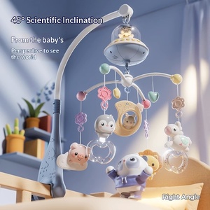 360 Rotation Plastic Baby Cot Musical Infant Bed Rattles Bells Toy Hanging Crib Mobile With <b>Lights</b> - Product Image 6