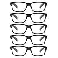 Lunettes de lecture anti-lumière bleue rectangulaires noires personnalisées en gros d'usine, monture complète classique pour presbytes, pour hommes et femmes