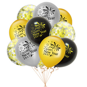 Artículos para Fiesta <span class=keywords><strong>de</strong></span> <span class=keywords><strong>Año</strong></span> <span class=keywords><strong>Nuevo</strong></span> 2027, Globos <span class=keywords><strong>de</strong></span> Látex Negros y Oro Rosa para Nochevieja, Regalo <span class=keywords><strong>de</strong></span> Navidad, Decoración para el Hogar, Disponibles - Product Image 3