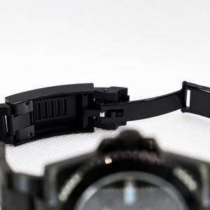 Montre-bracelet au design simple, acier inoxydable, résistance à l'eau 3 ATM, 40 mm, noire, mécanique automatique - Product Image 6