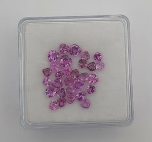 Lote de 29 piedras preciosas sueltas cortadas en corazón de zafiro Rosa natural para hacer joyas, anillos para pendientes con certificado IGI - Product Image 3