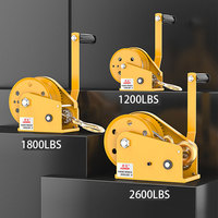 Treuil à main autobloquant portable Capacité 1200LBS/1800LBS/2600LBS avec treuil manuel à corde inoxydable