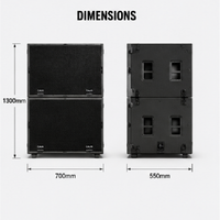 LA-SB28 18" X 2 1600W RMS 4 Ohm Enceinte Line Array Durable Écologique pour Concerts en Extérieur et Performances Scéniques Audio Professionnel