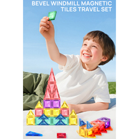Les enfants d'âge préscolaire doivent avoir jouet tuiles magnétiques STEM blocs de construction jouet de poche Mini carreaux magnétiques jouets de voyage avec boîte en fer blanc