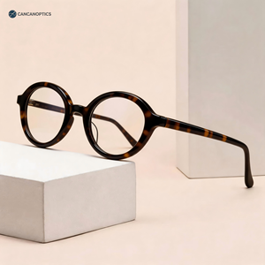Montura Óptica Redonda para Mujer, Carey, Acetato Ligero, Diseño Retro, Precio de Fábrica, Venta al por Mayor, Lentes de <span class=keywords><strong>Vista</strong></span> - Product Image 1