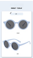 Lunettes de soleil légères et anti-rayonnement pour enfants à prix d'usine avec cadre rond coloré Nuances polarisées pour garçon et fille à la mode