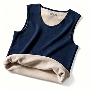<span class=keywords><strong>Gilet</strong></span> thermique extra-épais doublé <span class=keywords><strong>polaire</strong></span> pour homme, en polyester/coton, coupe ajustée, sans manches, avec bretelles - Product Image 5