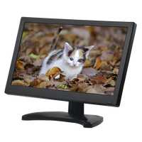 Layar LCD 11..6 Inci Resolusi 1366x768 dengan Cangkang Plastik, Monitor CCTV Desktop dengan Antarmuka BNC