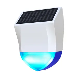 Tuya ZIGBEE Outdoor Siren Flashing Strobe Warning Light With Sounder Alarm system Solar Charging panel