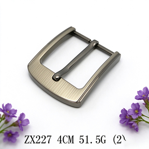 Zinc Alloy Single Prong Pin <b>Belt</b> <b>Buckle</b> 39mm Gunmetal Brushed D Shape Mens Leather <b>Belt</b> Replacement <b>Buckle</b> Head - Product Image 2