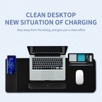 Tapis de souris de jeu sans fil RGB avec recharge sans fil, grand format XL, base en caoutchouc antidérapante, bords cousus, tapis de bureau, vente en gros OEM