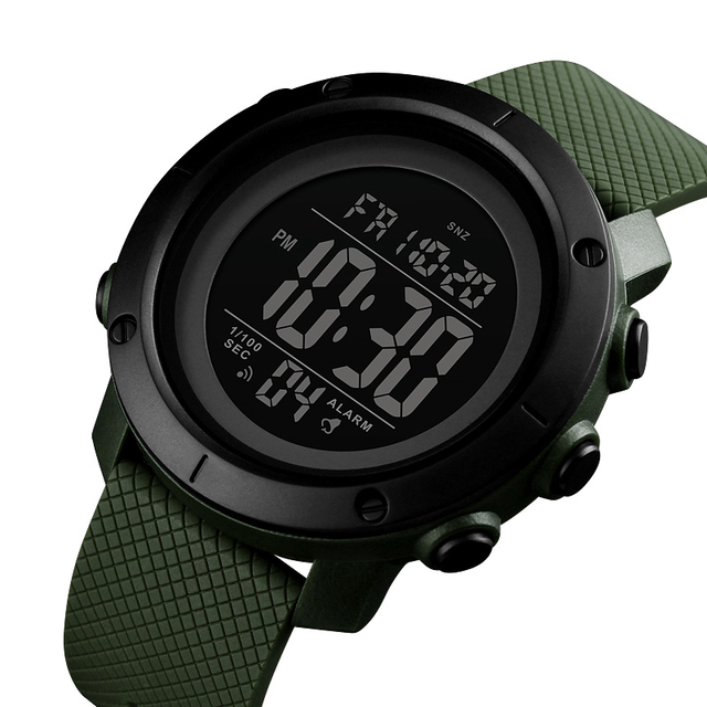 Skmei 1434 Army Green 5 Atm Sport Watch Man Alarm Digital Watches China Watch